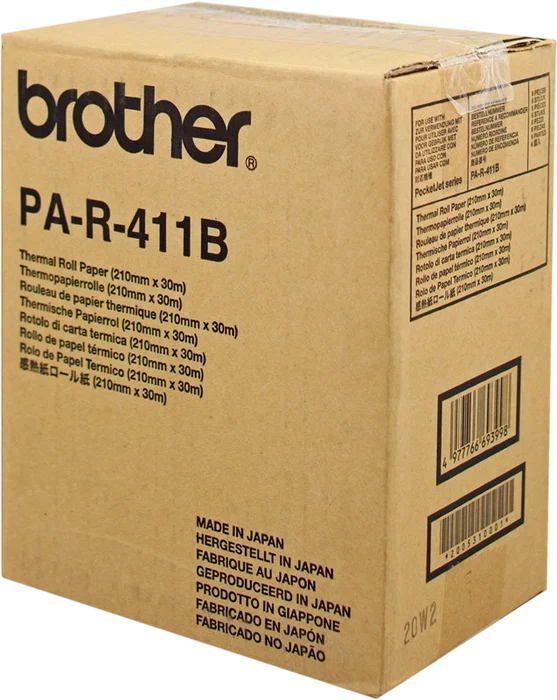 Brother PA-R-411B Rouleau de Transfert Thermique - Lot de 6, 210 mm x 30 m Brother PA-R-411B Rouleau de Transfert Thermique - Lot de 6, 210 mm x 30 m