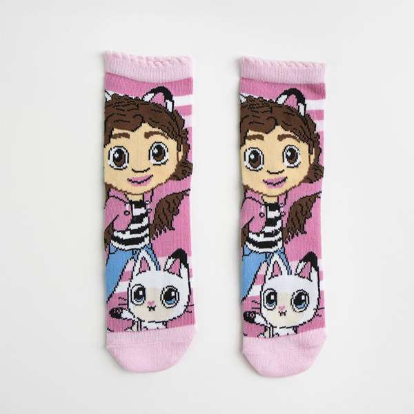 Cerdá Pack de Chaussettes Gabby's Dollhouse 3 Pièces - Taille Unique Chaussures 27-30 - Pour Enfants Dès 3 Ans