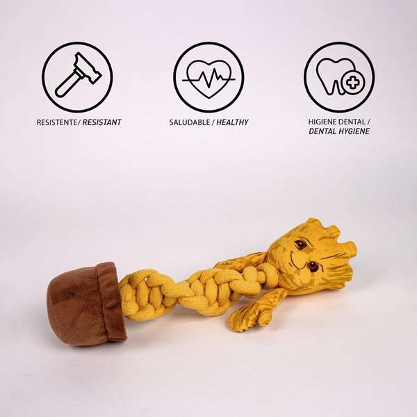 Cerdá Jouet à mâcher en corde pour chien Guardians of the Galaxy Groot - Dimensions 11.0 x 27.0 x 9.5 cm - Couleur Ocre Cerdá Jouet à mâcher en corde pour chien Guardians of the Galaxy Groot - Dimensions 11.0 x 27.0 x 9.5 cm - Couleur Ocre