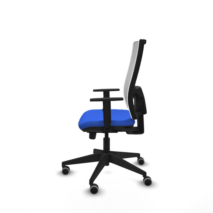 Piqueras y Crespo Chaise de Bureau Horna, Assise Bleue et Dossier Blanc