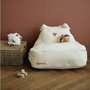 Domiva Pouf Honey Moon oreilles de félin en velours côtelé