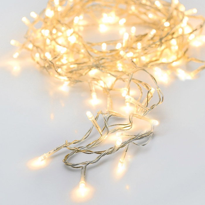 BigBuy Christmas Guirlande lumineuse LED Transparent Lumière chaude Vert tendre 7,5 m
