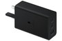 Samsung Adaptateur secteur 65W Noir - Chargeur triple port USB Type-C/A - Charge rapide pour ordinateur portable, smartphone et accessoires