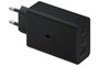 Samsung Adaptateur secteur 65W Noir - Chargeur triple port USB Type-C/A - Charge rapide pour ordinateur portable, smartphone et accessoires
