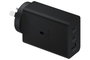 Samsung Adaptateur secteur 65W Noir - Chargeur triple port USB Type-C/A - Charge rapide pour ordinateur portable, smartphone et accessoires