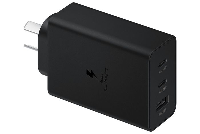 Samsung Adaptateur secteur 65W Noir - Chargeur triple port USB Type-C/A - Charge rapide pour ordinateur portable, smartphone et accessoires Samsung Adaptateur secteur 65W Noir - Chargeur triple port USB Type-C/A - Charge rapide pour ordinateur portable, smartphone et accessoires