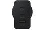 Samsung Adaptateur secteur 65W Noir - Chargeur triple port USB Type-C/A - Charge rapide pour ordinateur portable, smartphone et accessoires