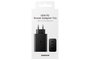 Samsung Adaptateur secteur 65W Noir - Chargeur triple port USB Type-C/A - Charge rapide pour ordinateur portable, smartphone et accessoires
