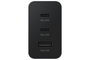 Samsung Adaptateur secteur 65W Noir - Chargeur triple port USB Type-C/A - Charge rapide pour ordinateur portable, smartphone et accessoires