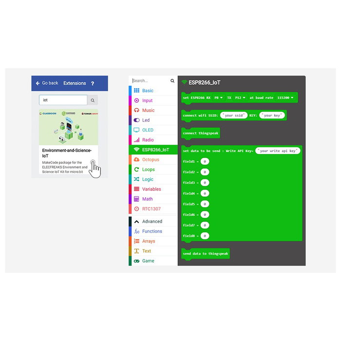 Micro:bit Kit de capteurs intelligents IoT Science Internet WiFi pour micro:bit avec capteurs