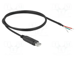 DELOCK Câble USB 2.0 vers RS232 noir 1m