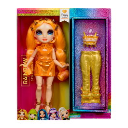 MGA Rainbow High Style Icons - Poupée Poppy 431626 avec tenues de mode, sacs et coiffure - Collection de poupées articulées +4 ans