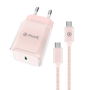 Chargeur Mural + Câble USB-C Muvit for Change Glass GaN Rose