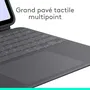 Logitech Combo Touch - Etui clavier AZERTY avec pavé tactile et rétroéclairage pour iPad Pro 13 pouces M4/M5 (2024-2025) - Graphite