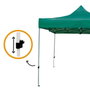 Tonnelle Aktive Pliable Hauteur réglable Acier Polyester 420D Oxford Vert 300 x 320 x 300 cm