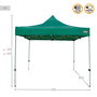 Tonnelle Aktive 300 x 300 x 220 cm Vert Pliable Hauteur réglable
