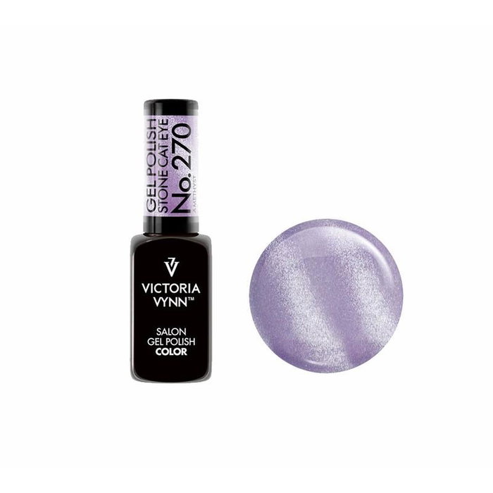 Victoria Vynn Gel Polish effet Stone Cat Eye Amethyst 270 - Vernis à ongles gel 8 mL pour effet œil de chat magnétique