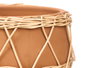 Giftdecor Jarron Indalo en Barro et Mimbre Marron Naturel 23x14x15 cm (Set de 4)