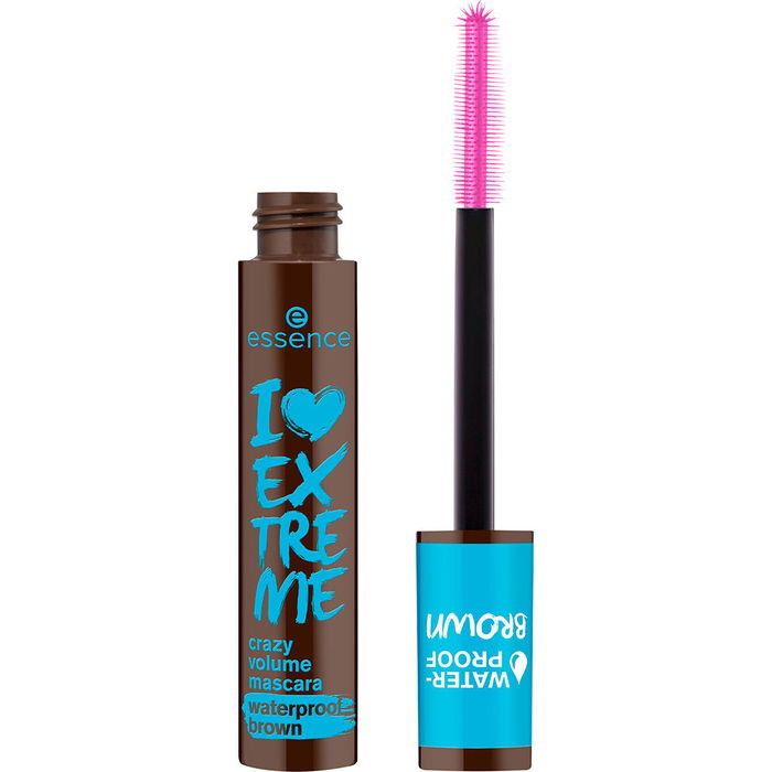 Essence I LOVE EXTREME Waterproof Mascara Volume Extrême Brun 12 ml - Mascara Résistant à l'Eau avec Brosse Surdimensionnée pour Cils Intenses Essence I LOVE EXTREME Waterproof Mascara Volume Extrême Brun 12 ml - Mascara Résistant à l'Eau avec Brosse Surdimensionnée pour Cils Intenses
