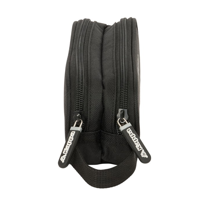 Trousse Fourre-Tout Double Kappa Dark Noir 21 x 8 x 6 cm