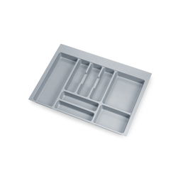 Emuca Range-couverts Optima pour tiroir universel, module 700mm, plastique, gris
