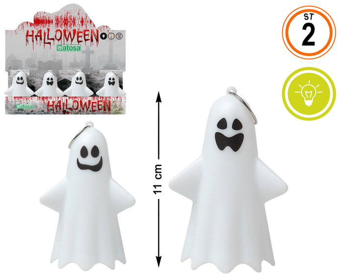 Figurines de fantôme lumineuses LED avec lumière 11x7 cm (Lot de 2) Figurines de fantôme lumineuses LED avec lumière 11x7 cm (Lot de 2)