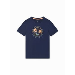 T shirt à manches courtes Enfant Jack & Jones Jjsummer Smu Vibe Tee Ss Crew Blue marine