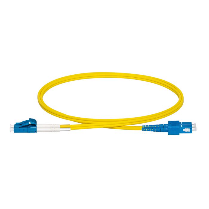 Lanview Câble de raccordement fibre optique monomode LC-SC duplex 2 m OS2 9/125 LSZH, pour centre de données et réseau 1G-100G Lanview Câble de raccordement fibre optique monomode LC-SC duplex 2 m OS2 9/125 LSZH, pour centre de données et réseau 1G-100G