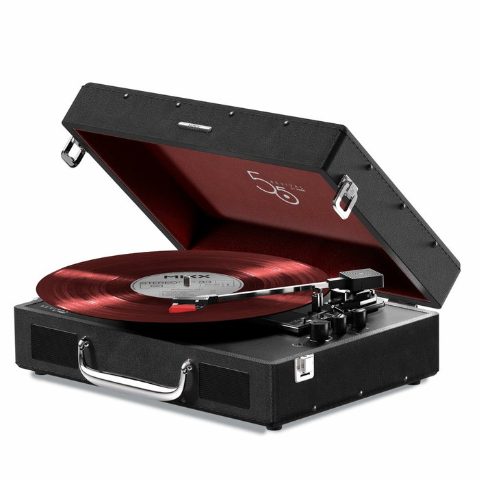 Mixx Audio Revival 55 - Platine vinyle Bluetooth avec enceintes intégrées, Noir