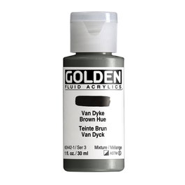 Golden Couleur Acrylique Fluide Marron De Vandyke 30 ml