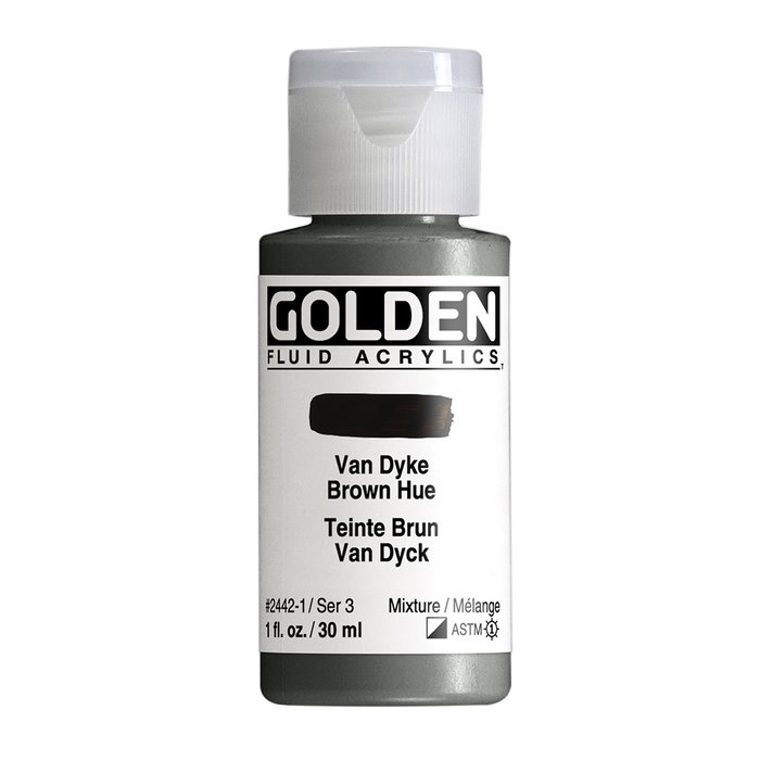Golden Couleur Acrylique Fluide Marron De Vandyke 30 ml Golden Couleur Acrylique Fluide Marron De Vandyke 30 ml
