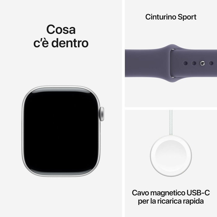 Montre intelligente Apple MEVA4QL/A Argenté 46 mm Montre intelligente Apple MEVA4QL/A Argenté 46 mm