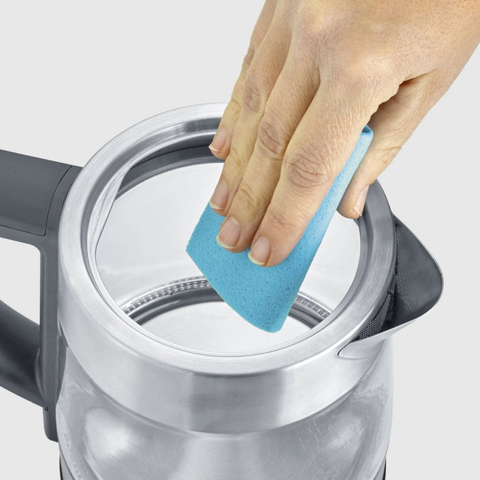 Severin WK 3473 Bouilloire en verre et inox 1L, Argent