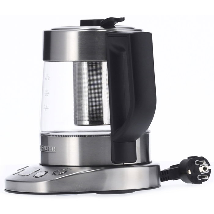 Severin WK 3473 Bouilloire en verre et inox 1L, Argent