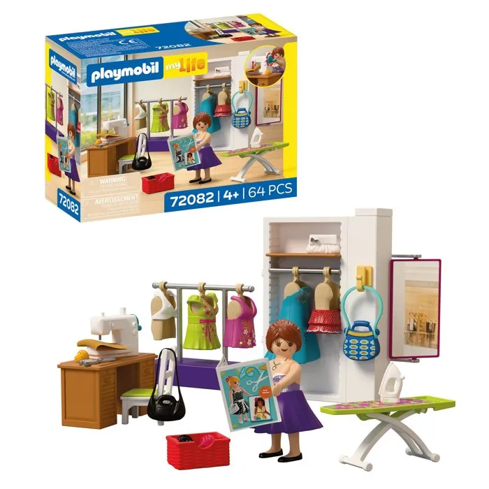 Playmobil 72082 - My Life Atelier de Stylisme Le Shopping, 64 Pièces, Jouet Créatif pour Fille Dès 4 Ans