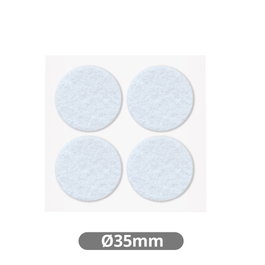 GSC Evolution Set de 4 feutres adhésifs ronds Ø35mm - Blanc