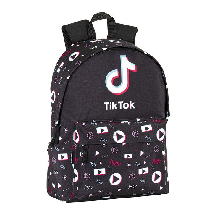 PERONA - Mochila TikTok 42 cm avec compartiment principal, poches et dos ergonomique - Sac à dos de voyage et scolaire