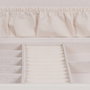 Home Deco Factory Coffret à bijoux avec miroir et séparateurs rose et blanc