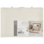 Home Deco Factory Coffret à bijoux avec miroir et séparateurs rose et blanc