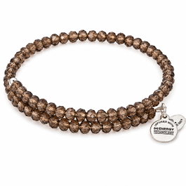 Alex And Ani Bracelet à perles marron en résine