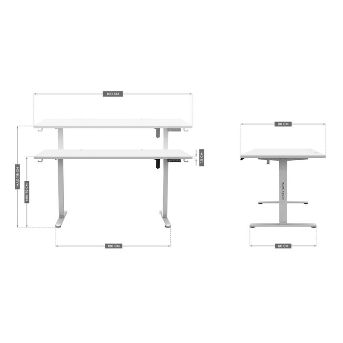 Bureau Mark Adler MA-Leader 7.6 White Blanc
