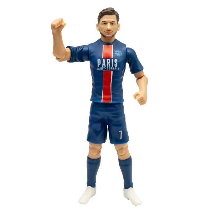 Megableu Figurine articulée PSG Khvicha Kvaratskhelia - Numéro 7 - 20 cm - Langue française - MEGABLEU