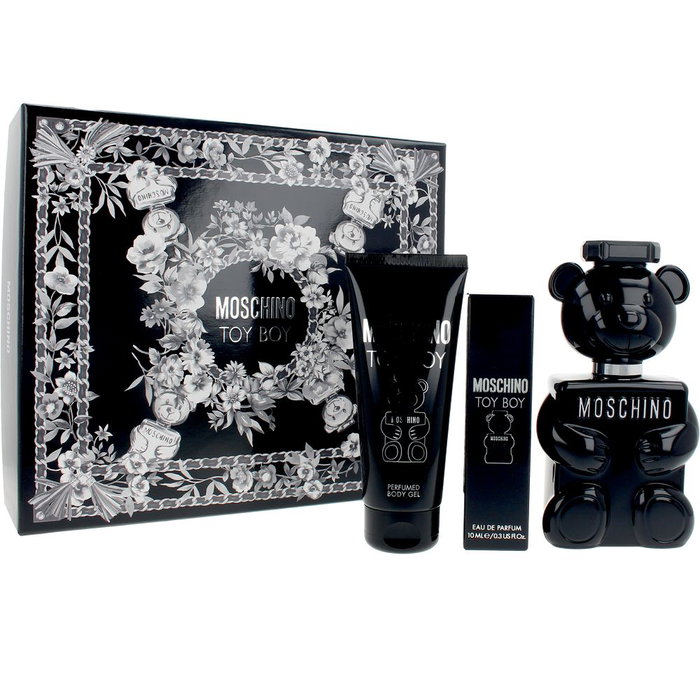 Moschino Coffret Cadeau Toy Boy Eau de Parfum 100ml + Gel Douche 100ml + Mini Eau de Parfum 10ml 3 Pièces Moschino Coffret Cadeau Toy Boy Eau de Parfum 100ml + Gel Douche 100ml + Mini Eau de Parfum 10ml 3 Pièces