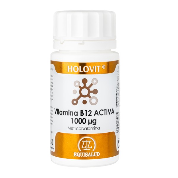 EQUISALUD Holovit Vitamina B12 Activa 1000 µg, 50 capsules EQUISALUD Holovit Vitamina B12 Activa 1000 µg, 50 capsules