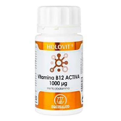 Equisalud Holovit Vitamine B12 Active 1000 µg - 50 Capsules - Métilcobalamina - Contribue au système nerveux et réduit la fatigue Equisalud Holovit Vitamine B12 Active 1000 µg - 50 Capsules - Métilcobalamina - Contribue au système nerveux et réduit la fatigue