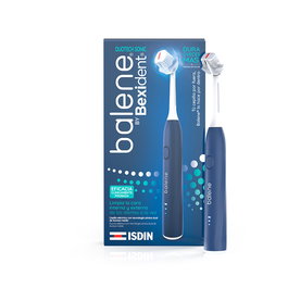 Brosse à dents sonique Balene By Bexident Duotech Bleue - Technologie sonique pour nettoyage intérieur et extérieur des dents, tête pivotante à 180 degrés