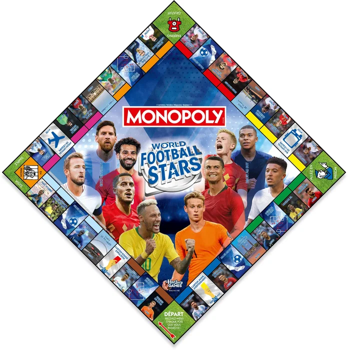 Winning Moves - Monopoly World Football Stars - Jeu de société - Édition Joueurs Légendaires - Des 8 ans