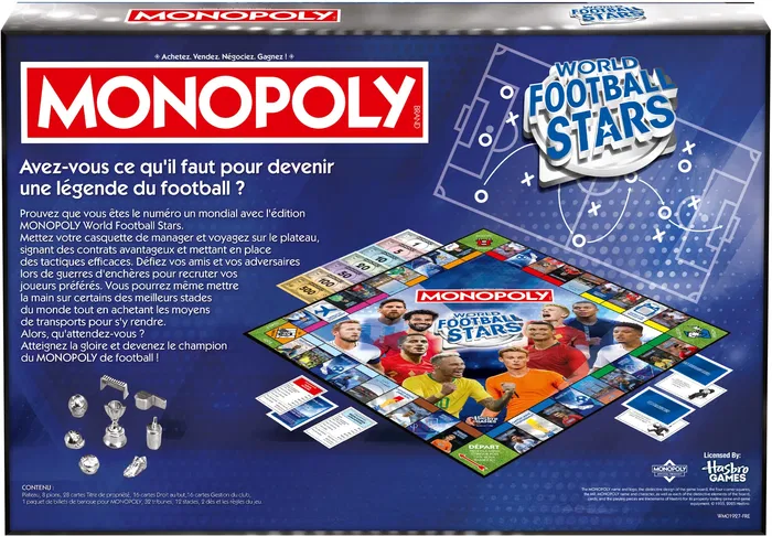 Winning Moves - Monopoly World Football Stars - Jeu de société - Édition Joueurs Légendaires - Des 8 ans