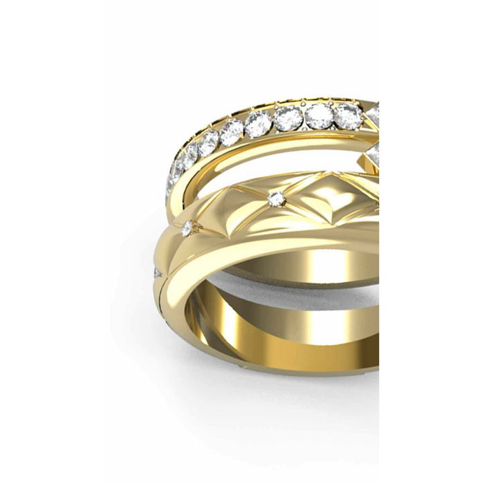 Bague Femme Guess JUBR04586JWYG52 12 Doré