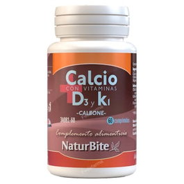 Naturbite Calbone (Vitamine D et Calcium) 60 comprimés - Complément alimentaire pour les os